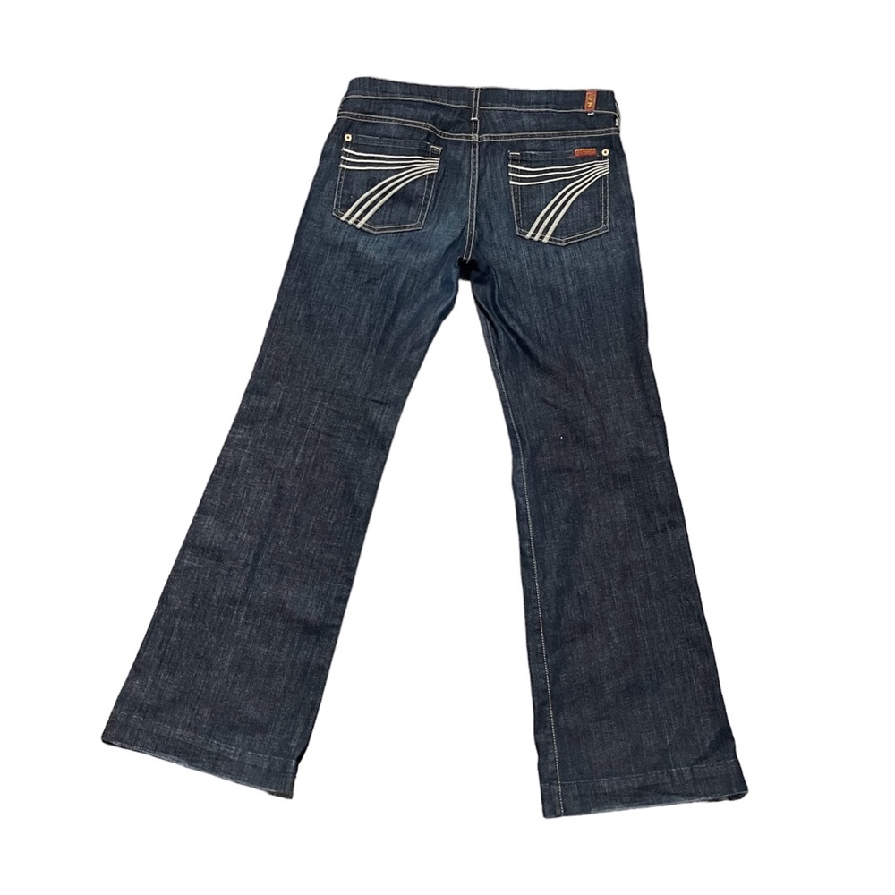 7 for all mankind Doja flare with white stitching